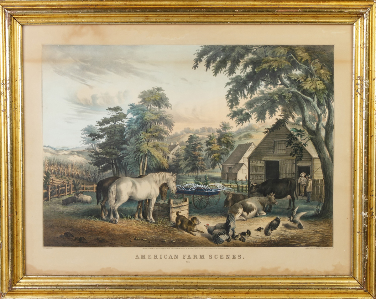 Appraisal: N Currier American Farm Scenes No