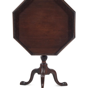 Appraisal: A George III Style Mahogany Tilt-Top Table th Century Height