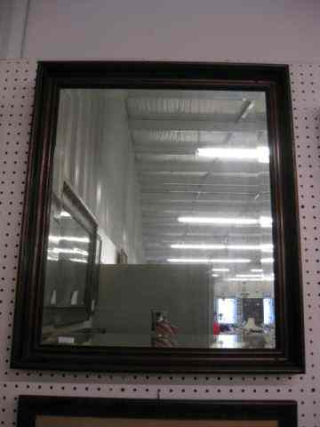 Appraisal: Victorian Walnut Framed Mirror beveled overall '' x ''