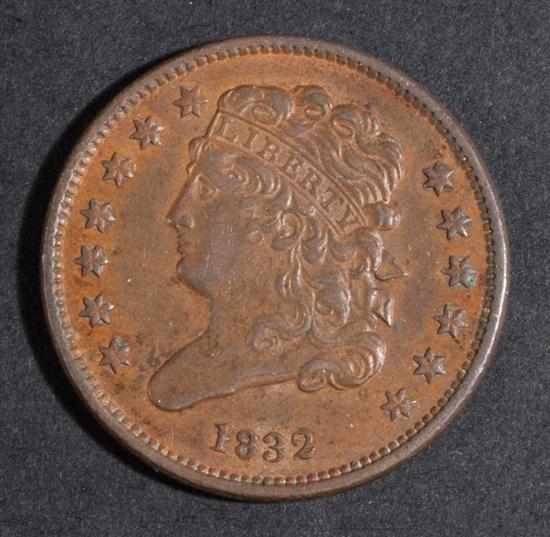 Appraisal: United States classic head type copper half cent MS- Estimate