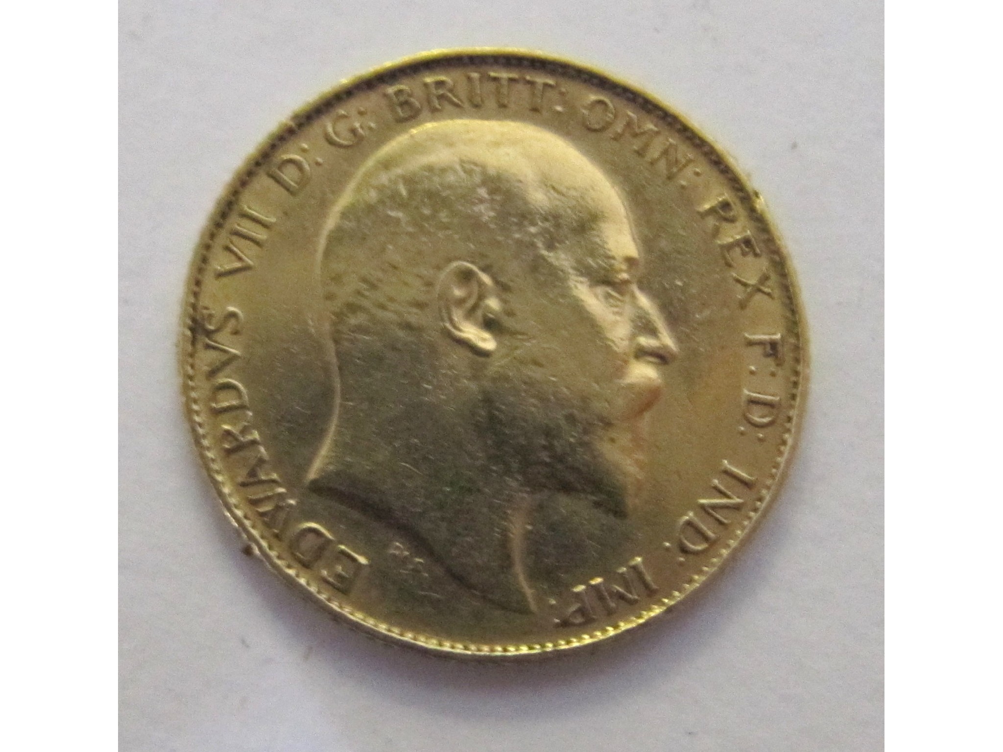 Appraisal: Edward VII gold half sovereign nearly very fine