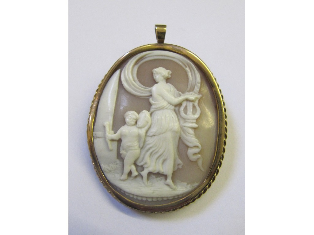 Appraisal: Cameo brooch in yellow metal mount