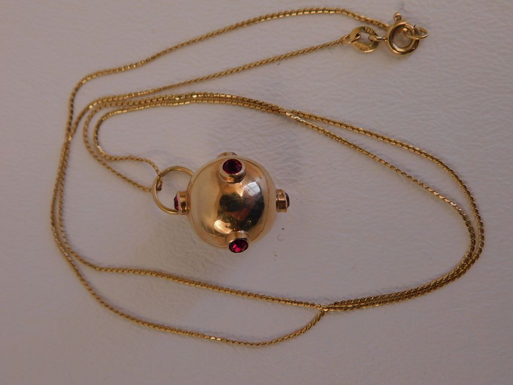 Appraisal: K GOLD RUBY NECKLACE K gold ladies necklace with k