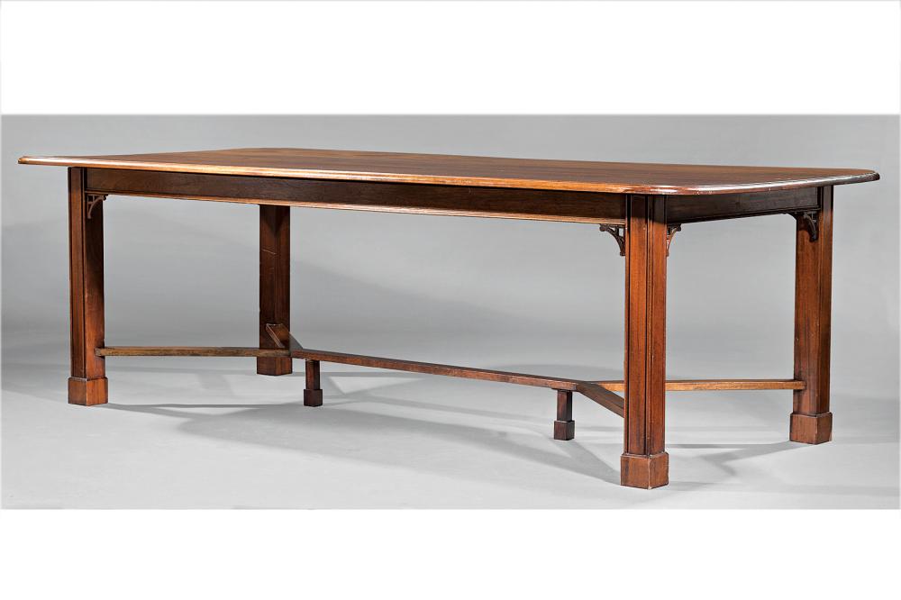 Appraisal: Georgian-Style Mahogany Conference Table th c benchmade by the London