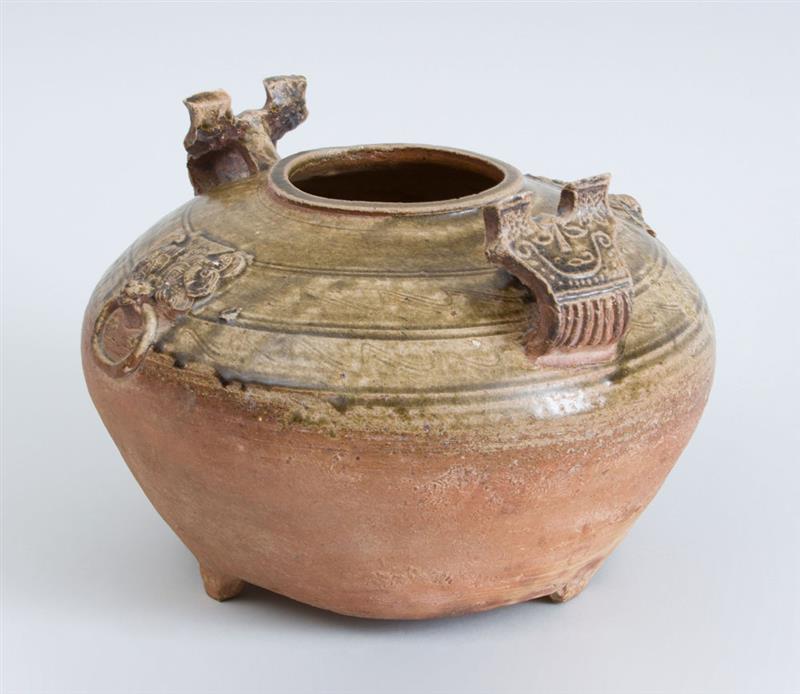 Appraisal: HAN OLIVE-GLAZED PROTO-PORCELAIN JAR x in Provenance Sold Christie's NY