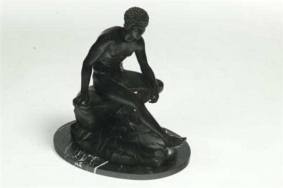 Appraisal: BRONZE OF A RESTING MERCURY EUROPEAN LATE TH-EARLY TH CENTURY