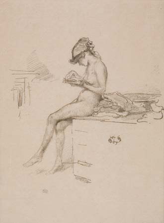 Appraisal: JAMES A M WHISTLER The Little Nude Model Reading Lithograph