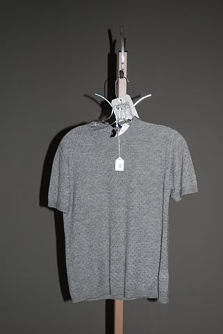 Appraisal: Giorgio Armani gray cashmere silk blend short sleeve pullover with