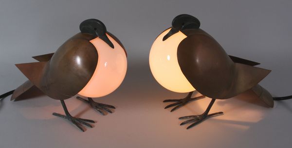 Appraisal: French pair of Arts and Crafts hand made copper birds