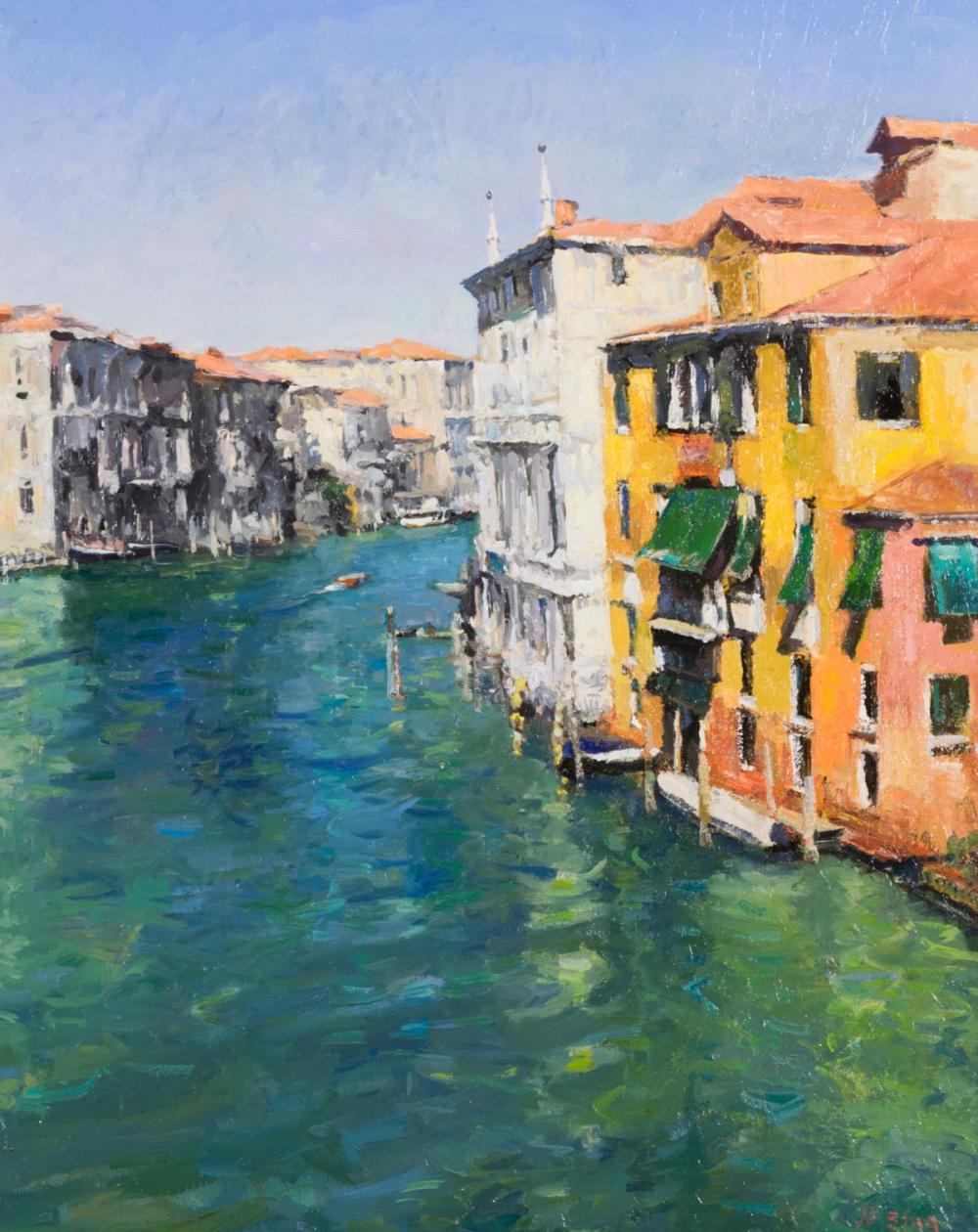 Appraisal: NICK STOQ United States st century oil on canvas Venice