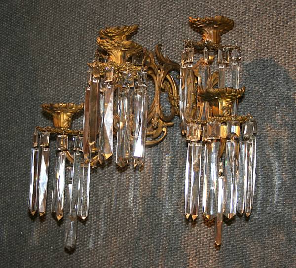 Appraisal: A pair of Renaissance Revival gilt bronze five-light wall lights