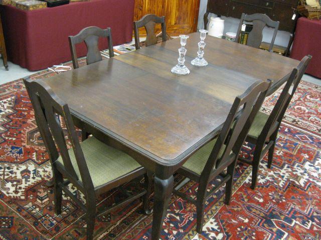 Appraisal: Mahogany Table and Six Chairs with leaf