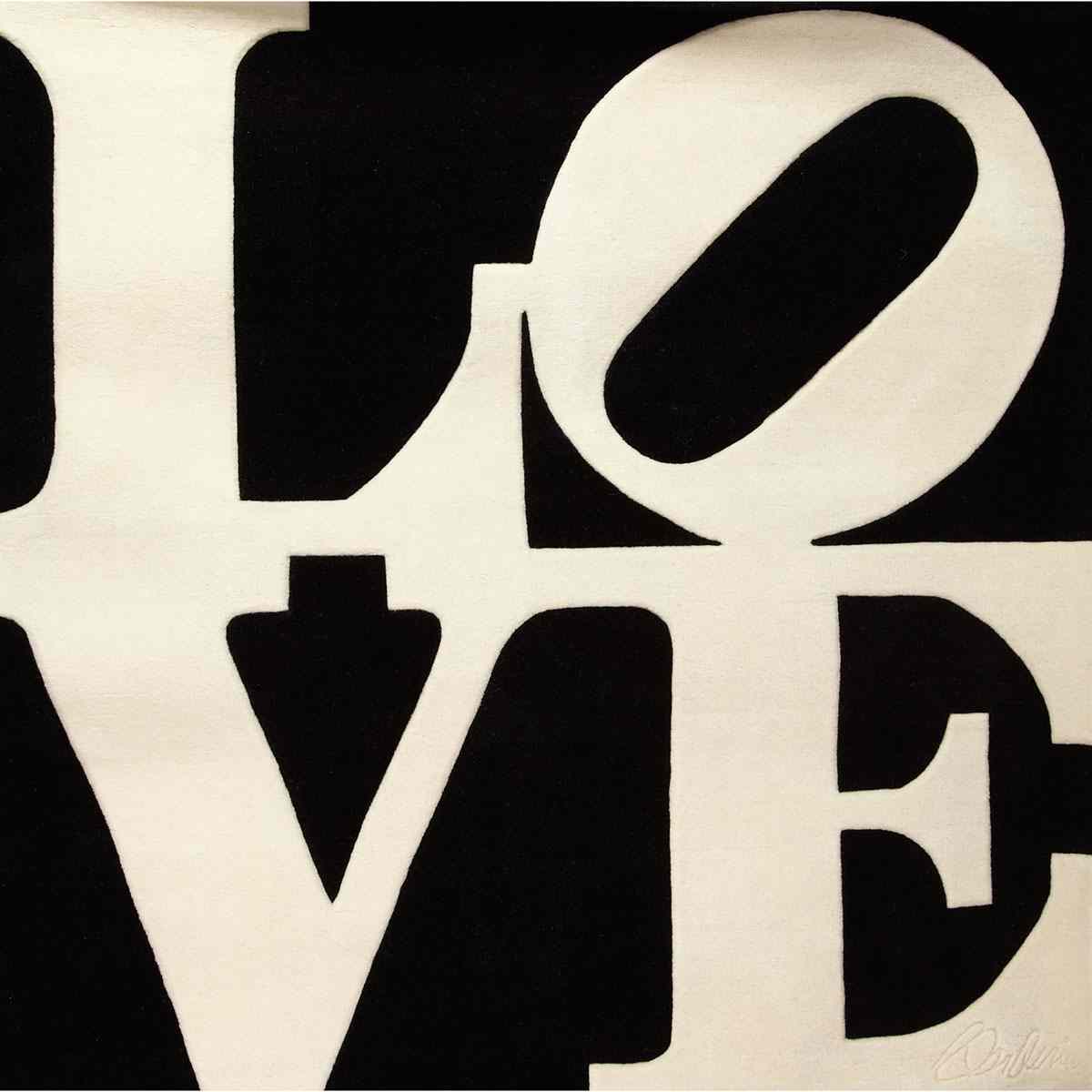 Appraisal: Robert Indiana - American CHOSEN LOVE Skein dyed hand-carved and