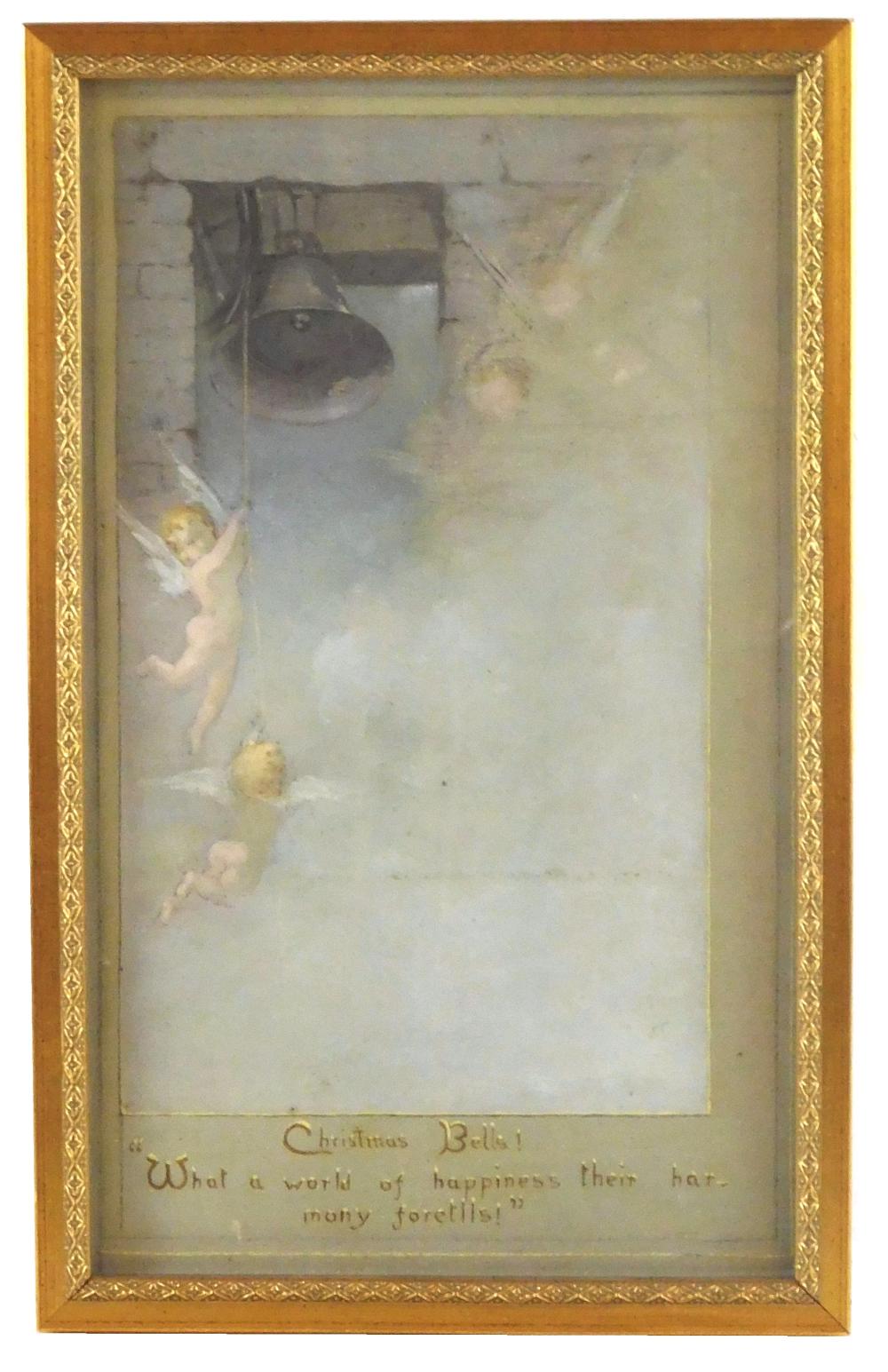 Appraisal: Fannie Burr Connecticut - Cupids Bell oil on board painting