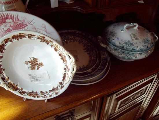 Appraisal: A COLLECTION OF VICTORIAN CHINA WARE INCLUDING PLATTERS AND A