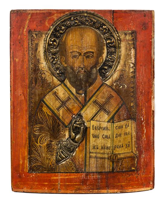 Appraisal: Sale Lot A Byzantine Style Painted Icon probably russian of