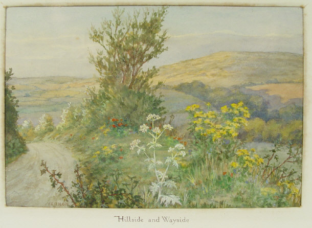 Appraisal: Vernon - 'Hillside and Wayside' - Watercolour of a rural