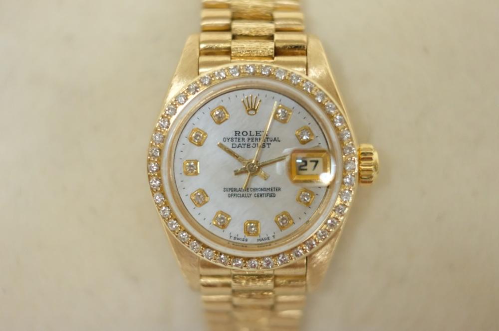 Appraisal: LADIES ROLEX DATEJUST IN K YGLadies k yellow gold Rolex