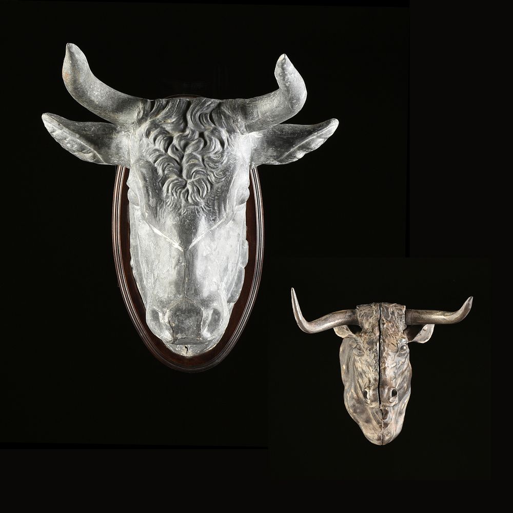 Appraisal: A GROUP OF TWO ANGLO AMERICAN BUTCHER'S TRADE BULL'S HEAD