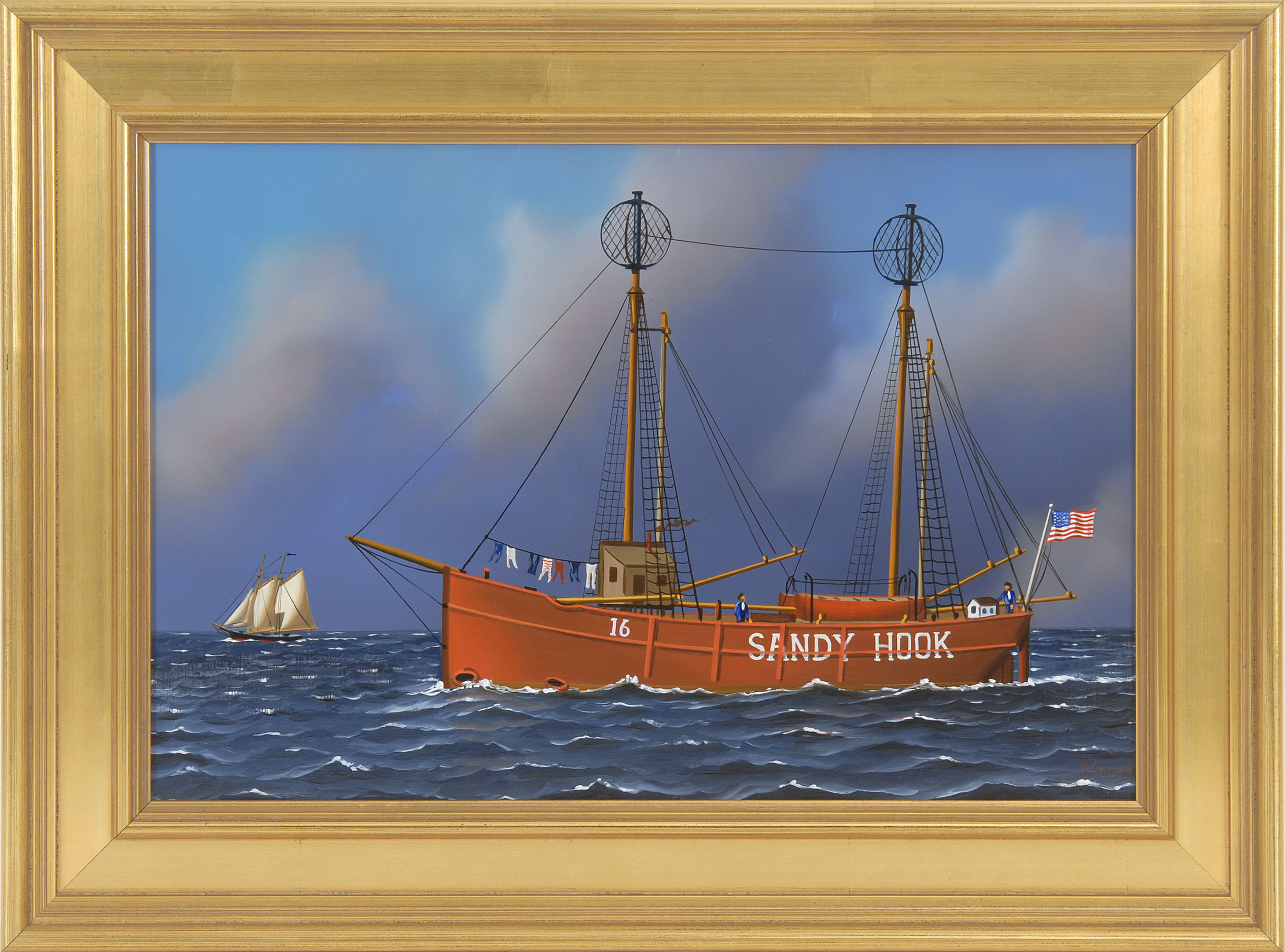 Appraisal: JEROME HOWESAmerican ContemporaryLightship Sandy Hook Signed lower right J Howes