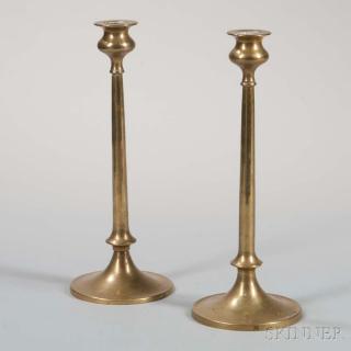 Appraisal: Pair of Arts and Crafts Candlesticks in the Manner of