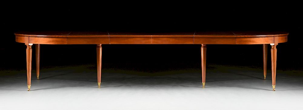 Appraisal: A LOUIS XVI STYLE POLISHED MAHOGANY DINING TABLE FRENCH LATE