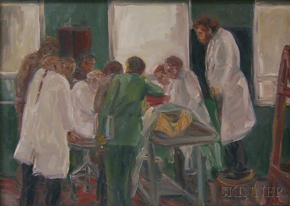 Appraisal: John Lessore British b Philip Evans and Students An Anatomy