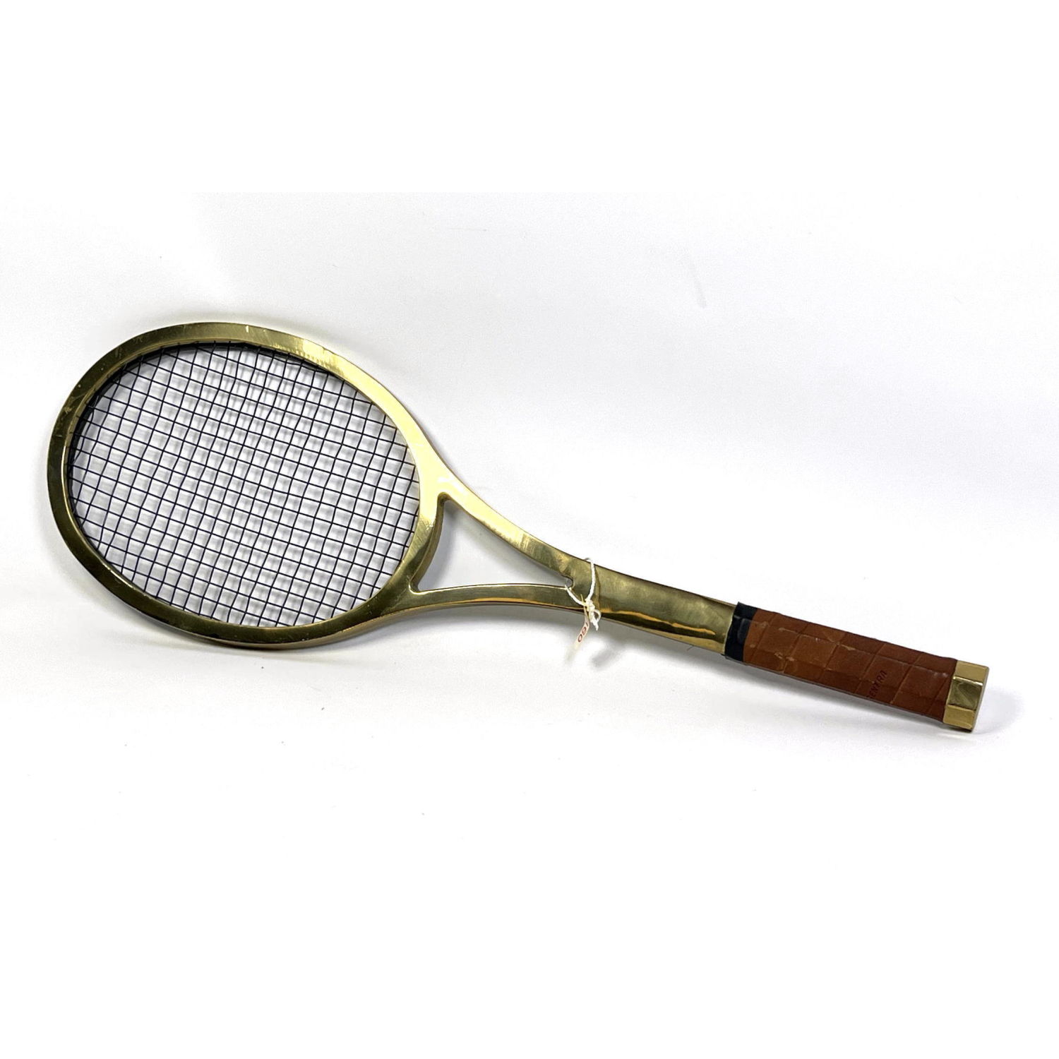 Appraisal: Decorator Brass Tennis Racket Wall sculpture Dimensions H inches W