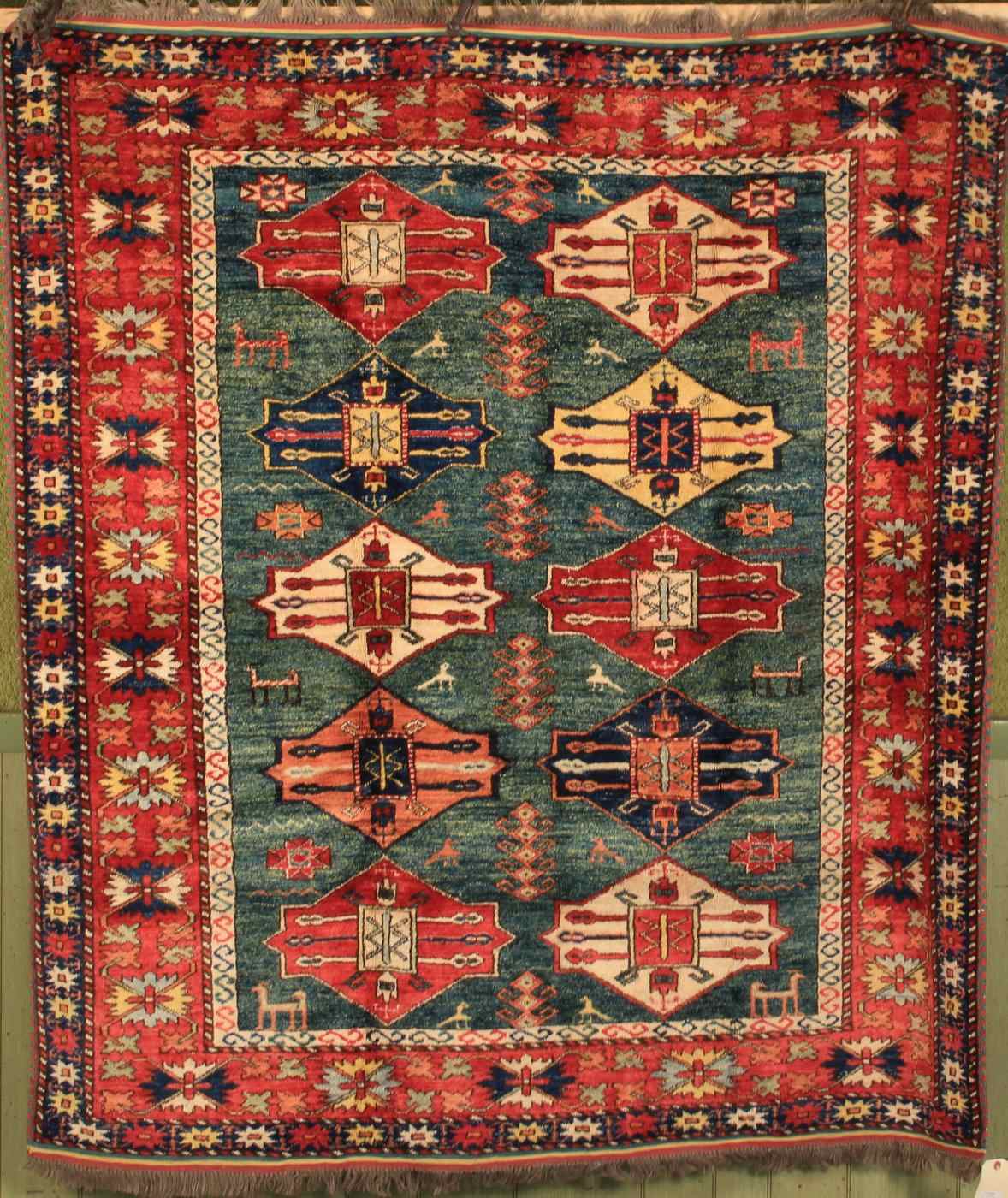 Appraisal: ORIENTAL RUG CAUCASIAN DESIGN ' x ' '' Wool pile