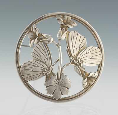 Appraisal: A Georg Jensen Sterling Silver Brooch Sterling silver brooch of