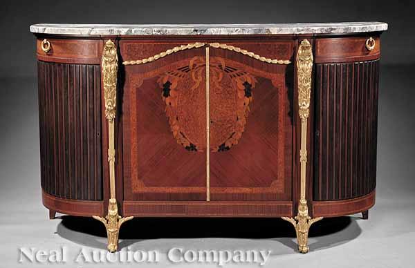 Appraisal: A French Gilt Bronze-Mounted Mahogany Burr Thuya and Bois de