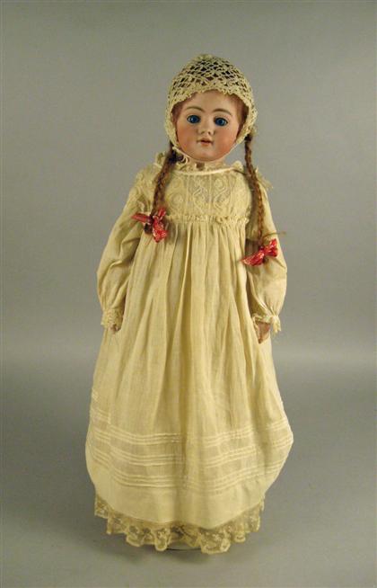 Appraisal: Simon Halbig bisque doll german circa With an open mouth