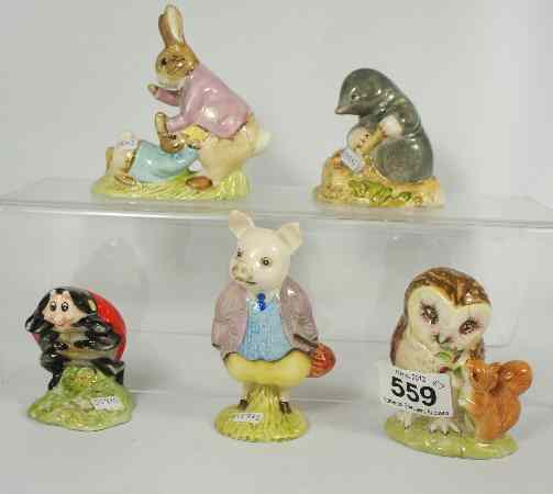 Appraisal: Royal Albert Beatrix Potter Figure Mr Benjamin Bunny and Peter