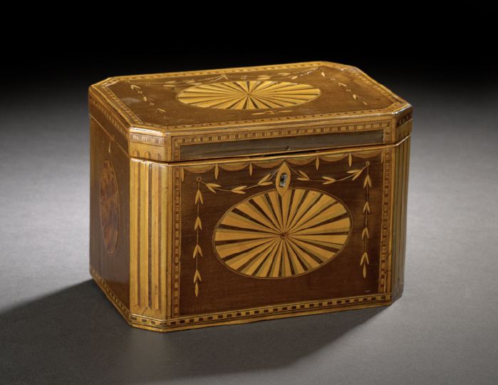 Appraisal: Good Georgian Inlaid Mahogany Octagonal Tea Box first quarter th