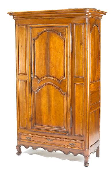 Appraisal: A Louis XV walnut armoire third quarter th century The