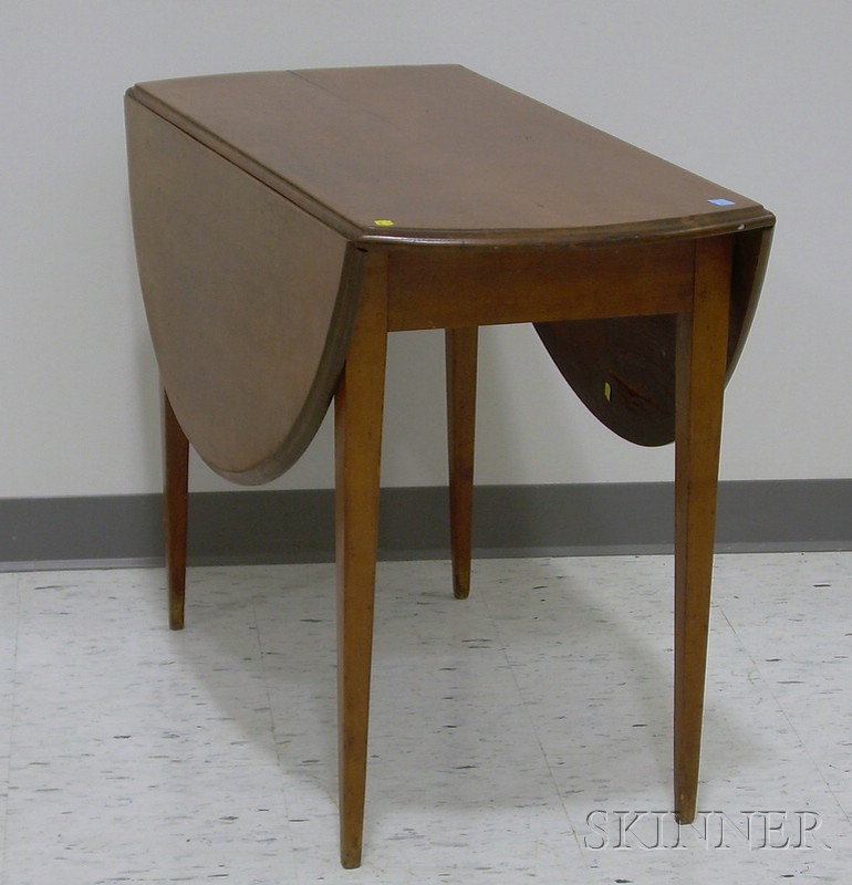 Appraisal: Cherry Drop-leaf Table with Tapering Legs ht lg wd leaf