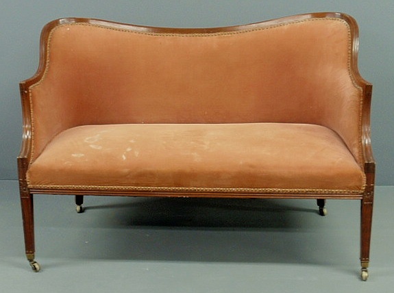 Appraisal: Mahogany Hepplewhite style loveseat h x l x d seat