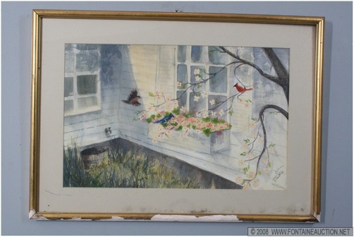 Appraisal: WATERCOLOR BY BRETT MATTIS LISTED ARTIST W x H