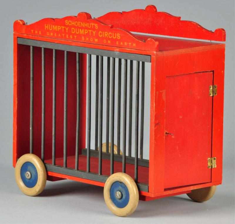 Appraisal: Wooden Schoenhut Humpty Dumpty Cage Wagon Description Very fine all