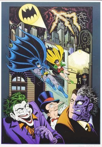 Appraisal: Framed Warner Brothers limited-edition print on paper Batman and Robin