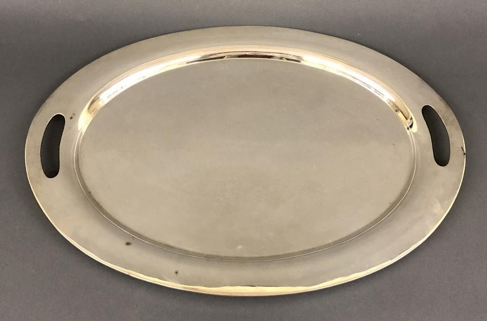 Appraisal: Reed Barton Sterling Silver Oval Tray Reed Barton sterling silver