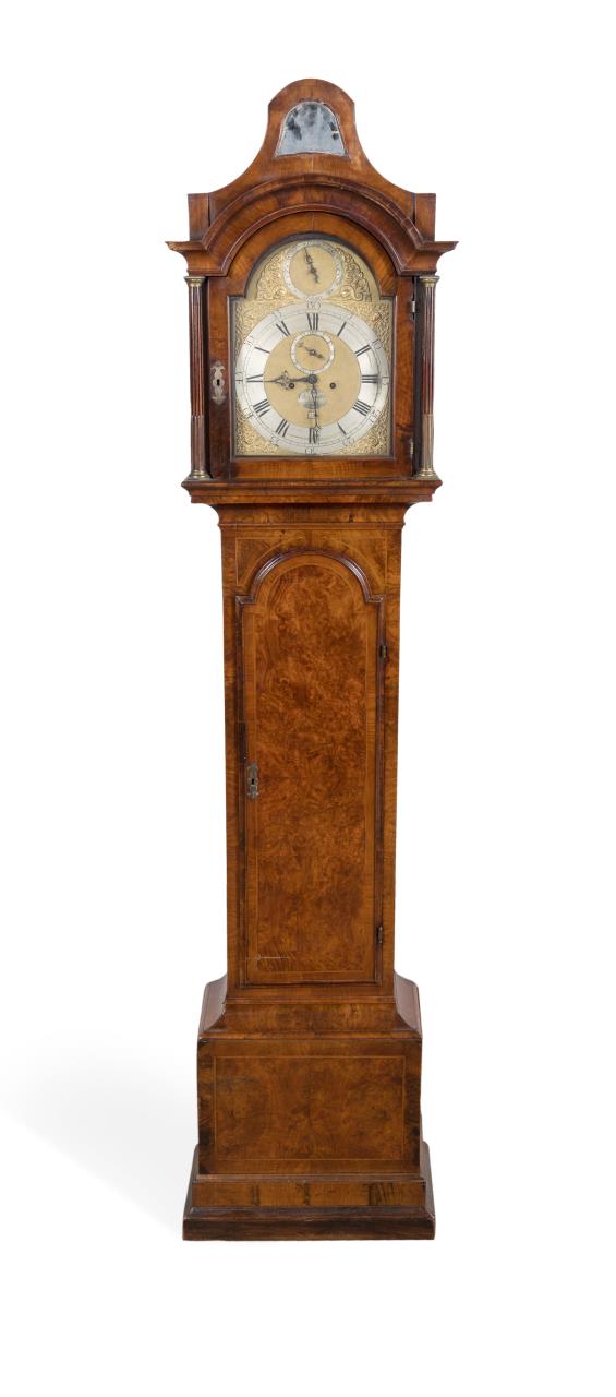 Appraisal: GEORGE III BURL INLAID TALL CASE CLOCK English George III