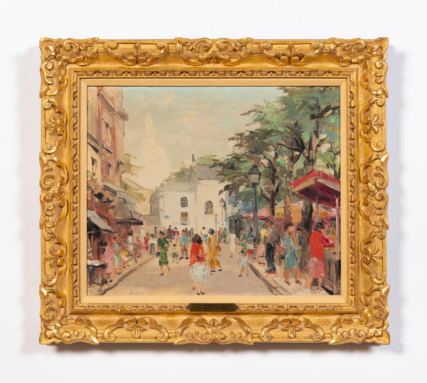 Appraisal: GEORGES DANSET PLACE DU TERTRE FRAMED OIL Georges Danset French