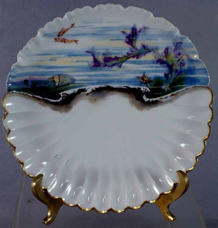 Appraisal: Haviland and Co Limoges handpainted seafood plates each with different