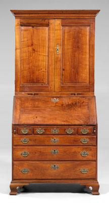 Appraisal: Pennsylvania Chippendale desk and bookcase figured walnut with poplar yellow