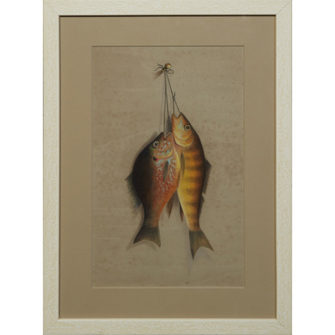 Appraisal: Louisiana School Natur Morte of Fish th c pastel on