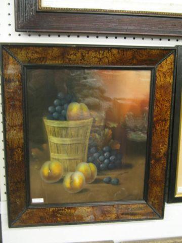 Appraisal: Victorian Pastel Still Life with Basket of fruit signed Hadland