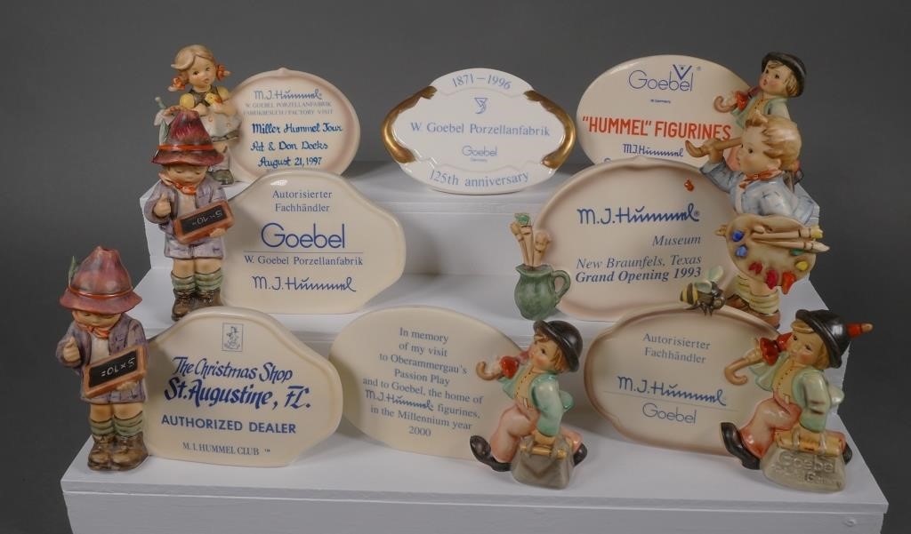 Appraisal: Collection of Hummel advertising and dealer plaques Plaques include Artist