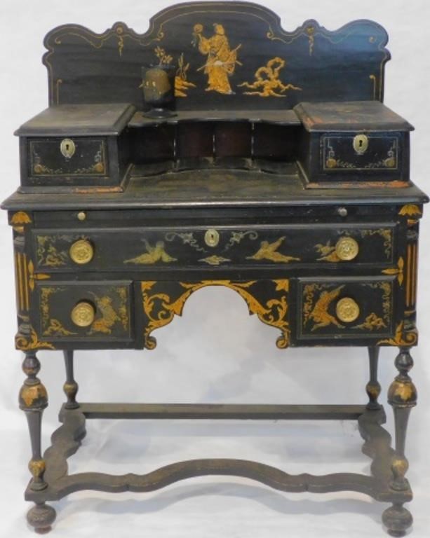 Appraisal: AN ASSEMBLED WILLIAM AND MARY STYLE DRESSINGtable th c chinoiserie