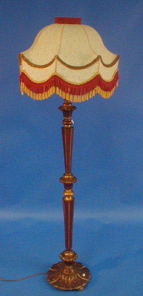 Appraisal: A 's gilt and painted standard lamp